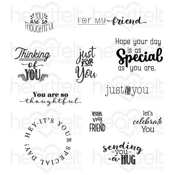 Heartfelt Creations - Just For You Sentiments Collection