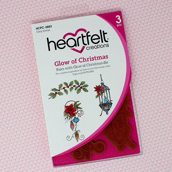 Heartfelt Creations, Candlelit Christmas Collection, Cling Rubber Stamp & Die Set Combo, Glow Of Christmas