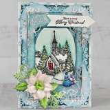 Heartfelt Creations, Home for the Holidays Collection, Cling Rubber Stamp and Dies Set, Holiday Village