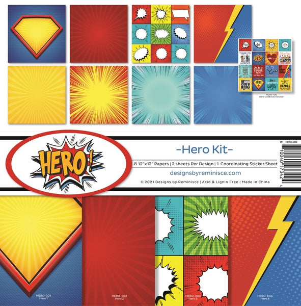 Reminisce Collection Kit 12"X12", Hero Kit