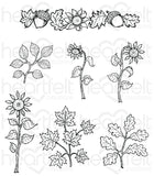 Heartfelt Creations, Cling Stamp, Sunflower Accents Set - Scrapbooking Fairies