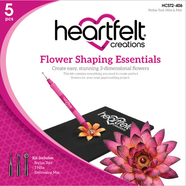 Heartfelt Creations, Flower Shaping Essentials, 5pcs - Scrapbooking Fairies