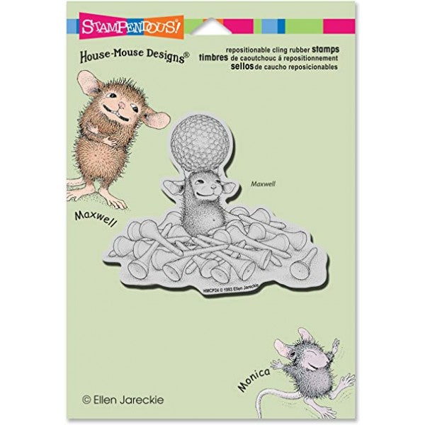 Stampendous, Cling Stamp, Tee Time