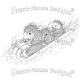 Stampendous House Mouse Cling Stamp, Peppermint Sledding from Ellen Jareckle