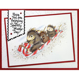 Stampendous House Mouse Cling Stamp, Peppermint Sledding from Ellen Jareckle