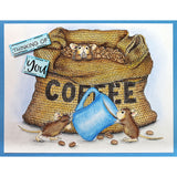 Stampendous House Mouse Cling Stamp, Coffee Break by Ellen Jareckie