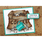 Stampendous House Mouse Cling Stamp, Coffee Break by Ellen Jareckie