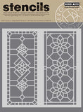 Hero Arts Stencil 6"X6", Stained Glass Window