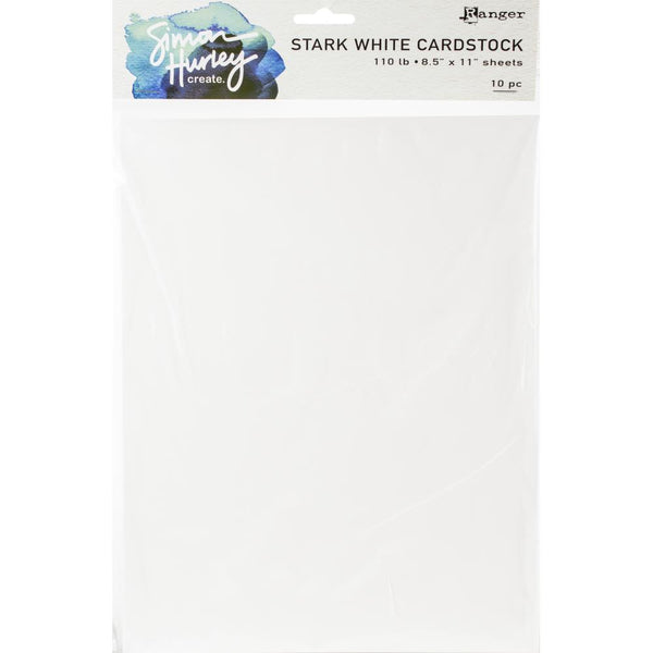 Simon Hurley create. 110lbs Cardstock 8.5"X11" 10/Pkg, White