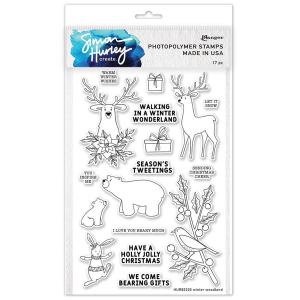 Simon Hurley create. Clear Stamps 6"X9", Winter Wonderland
