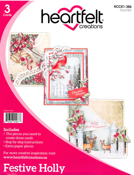 Heartfelt Creations, Festive Holly Card Kit