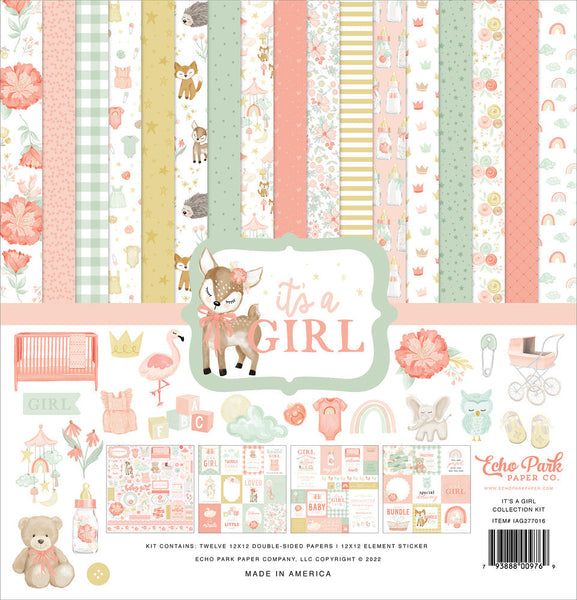 Echo Park Collection Kit 12"X12", It's a Girl