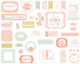 Echo Park Cardstock Ephemera 33/Pkg, It's a Girl