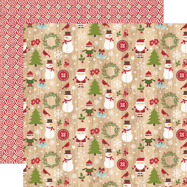 I Love Christmas, Double-Sided Cardstock 12"X12", Here Comes Santa