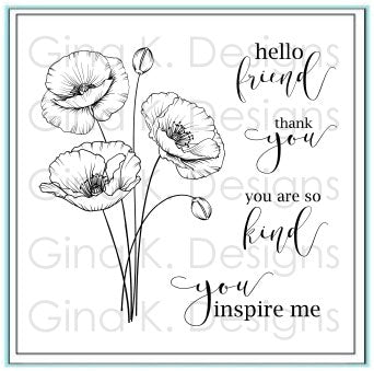 Gina K. Designs, Clear Stamps, Inspiring Poppies
