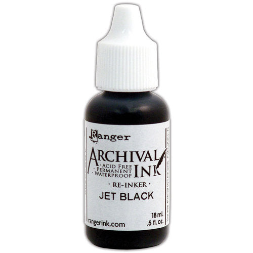 Archival Ink Pad Re-inker .5oz, Jet Black