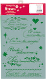 Stamperia, Stencil G, 21X29.7cm, Winter Tales Spanish quotes