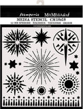 Stamperia, Stencil 7.08"X7.08", Stars