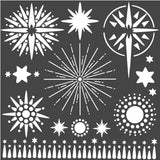 Stamperia, Stencil 7.08"X7.08", Stars