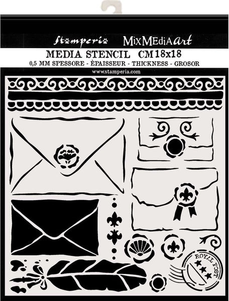 Stamperia, Thick Stencil, 18cm x 18cm, Princess - Letters
