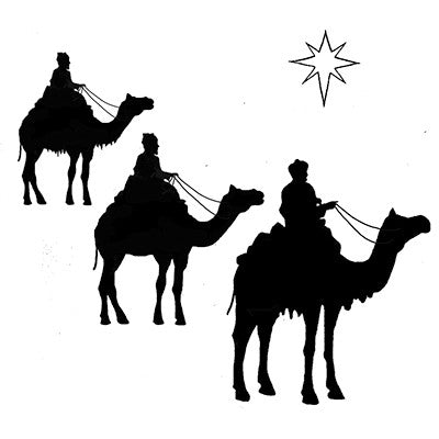 Lavinia Stamp, Three Kings and a Star (LAV090), Clear Stamp