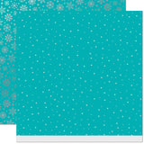 Lawn Fawn, Let It Shine Snowflakes Foiled Double-Sided Cardstock 12"X12", Arctic