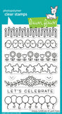 Lawn Fawn, Simply Celebrate Clear Stamps & Dies Combo (LF1599 & LF1600)