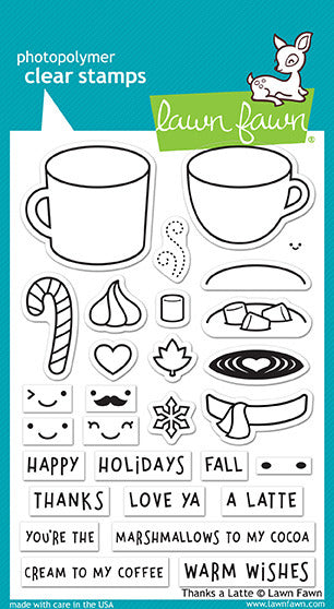 Lawn Fawn, Thanks A Latte, Clear Stamps & Dies Combo