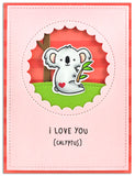 Lawn Fawn, Lawn Fawn Clear Stamps 3"X2" & Custom Craft Die, I Love You (calyptus), Stamps & Dies Combo