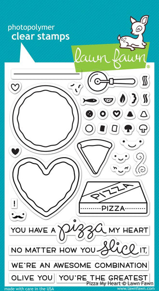 Lawn Fawn, Pizza My Heart, Clear Stamps - Scrapbooking Fairies