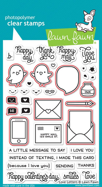 Lawn Fawn, Clear Stamps & Dies Combo, Love Letters (LF1292 & LF1293)