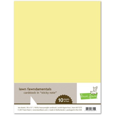 Lawn Fawn, 8.5X11 Cardstock, Sticky Note, 100 lbs, Heavyweight (Sold Individually)