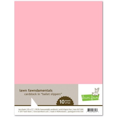 Lawn Fawn, Fawndamentals Cardstock, 8.5" x 11", Ballet Slippers, 10 Sheets, 100 lbs.