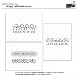 Lawn Fawn, Simply Celebrate Clear Stamps & Dies Combo (LF1599 & LF1600)