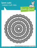 Lawn Cuts Custom Craft Stackables Dies, Stitched Scalloped Circle Frames