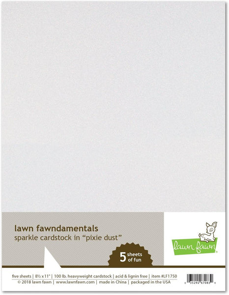 Lawn Fawn, 8.5X11, Sparkle Cardstock - Pixie Dust, 100lb Heavyweight