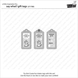 Lawn Fawn, Lawn Cuts Custom Craft Die, Say What? Gift Tags