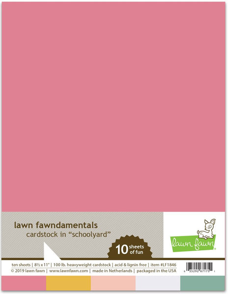 Lawn Fawn, 8.5X11 Cardstock, Schoolyard, 100 lbs, Heavyweight