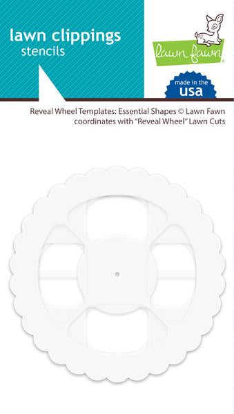 Lawn Fawn, Lawn Clippings Stencils, Reveal Wheel Template, Essential Shapes
