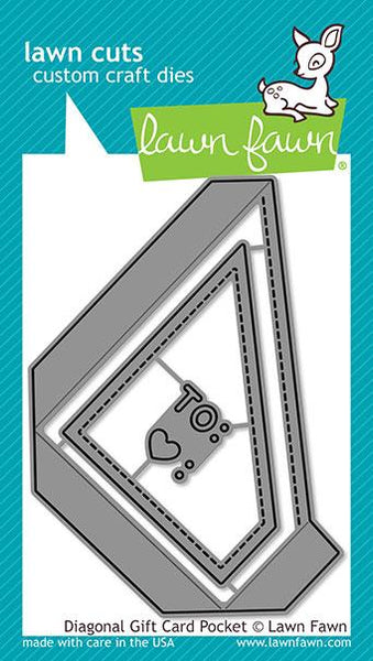 Lawn Fawn, Lawn Cuts Custom Craft Die, Diagonal Gift Card Pocket