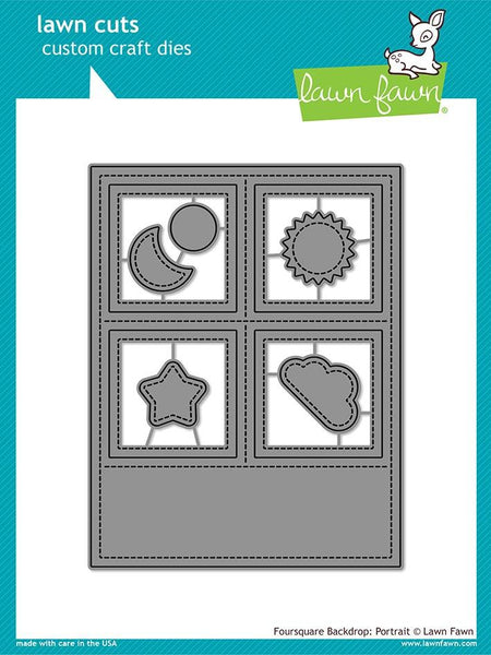 Lawn Fawn, Lawn Cuts Custom Craft Die, Foursquare Backdrop: Portrait (LF2065)