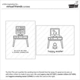 Lawn Fawn, Clear Stamps & Dies Combo 4"X6", Virtual Friends (LF2504 & LF2505)