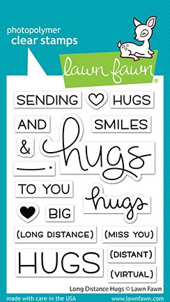 Lawn Fawn Clear Stamps & Dies Combo, Long Distance Hugs (LF2510 & LF2511)