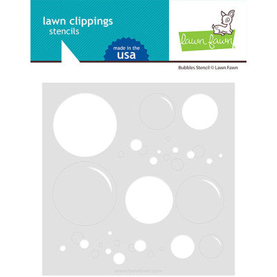 Lawn Fawn, Lawn Clippings Stencils, Bubbles