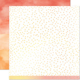 Lawn Fawn, Watercolor Wishes Rainbow Double-Sided Cardstock 12"X12", Carnelian