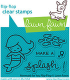 Lawn Fawn, Flip-Flop Clear Stamps & Dies Combo, Mermaid For You Flip-Flop (LF2595 & LF2596)