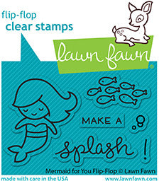 Lawn Fawn, Flip-Flop Clear Stamps & Dies Combo, Mermaid For You Flip-Flop (LF2595 & LF2596)