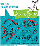 Lawn Fawn, Flip-Flop Clear Stamps & Dies Combo, Mermaid For You Flip-Flop (LF2595 & LF2596)