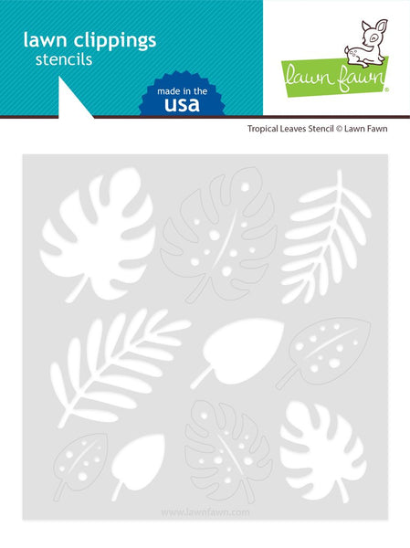 Lawn Fawn, Lawn Clippings Stencils, Tropical Leaves