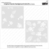 Lawn Fawn, Lawn Clippings Stencils Pack, Tropical Leaves Background